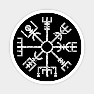 Norse Vegvisir Viking Compass Pagan Wayfinder Distressed Magnet